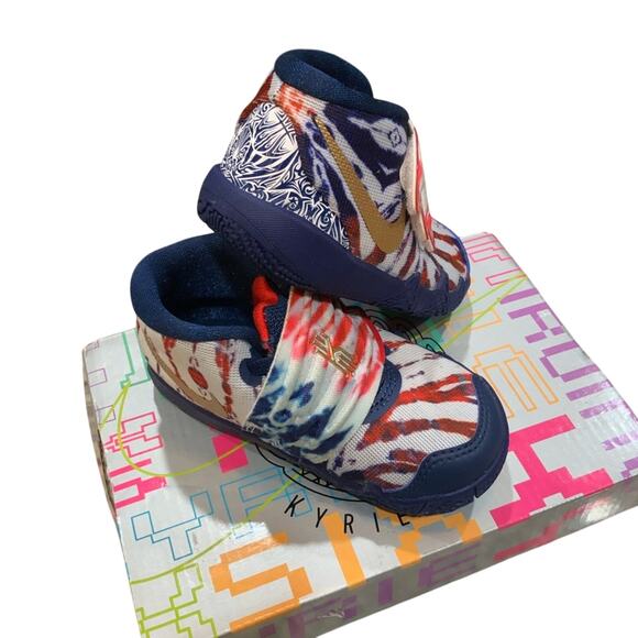 Nike Kybrid S2 Tie Dye USA, 6C Easy On Sneakers USA Patriotic July 4 w/ box EUC - Picture 7 of 14